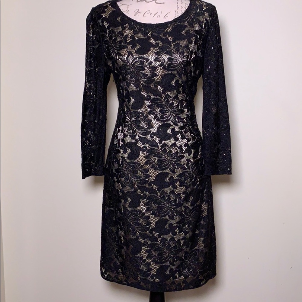 Tahari Black Lace Dress